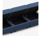 Belffin Modular Weave Sofa with Storage Seat and Ottoman (9 Seats + 11 Sides)