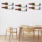 Unique Bargains Spiral Metal Wine Bottle Display Holder Wall Storage Shelf 12 Pcs
