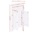 MAYEERTY White Corner Storage Cabinet with Doors & Adjustable Shelves for Bathroom Kitchen Living Room