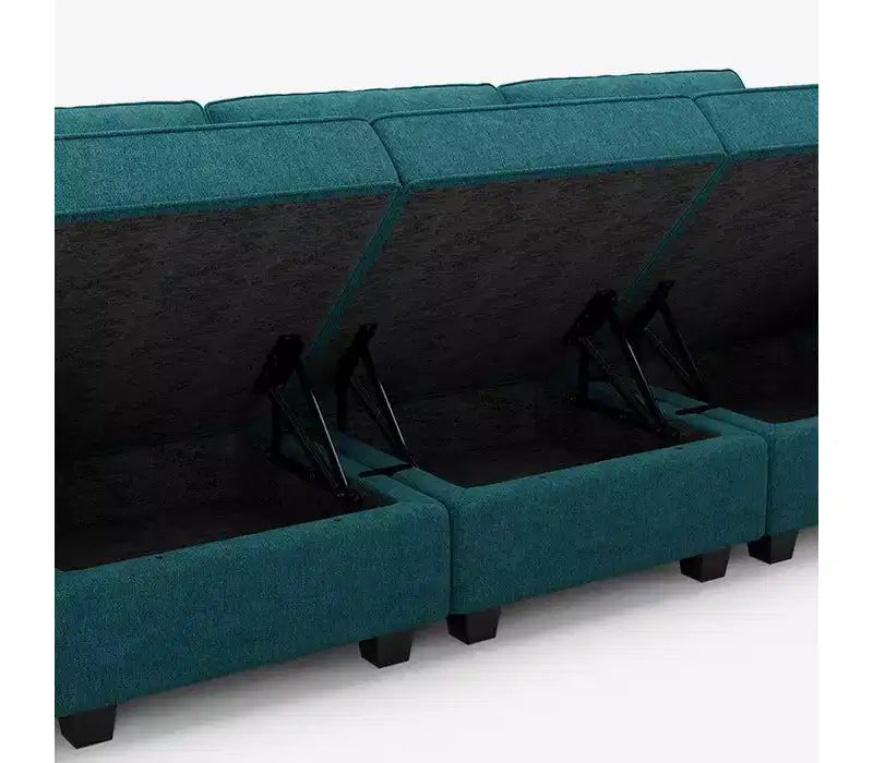 Belffin Modular Terry Sofa with Storage Seat (6 Seats + 8 Sides)