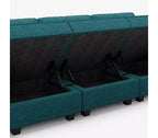 Belffin Modular Terry Sofa with Storage Seat (6 Seats + 8 Sides)