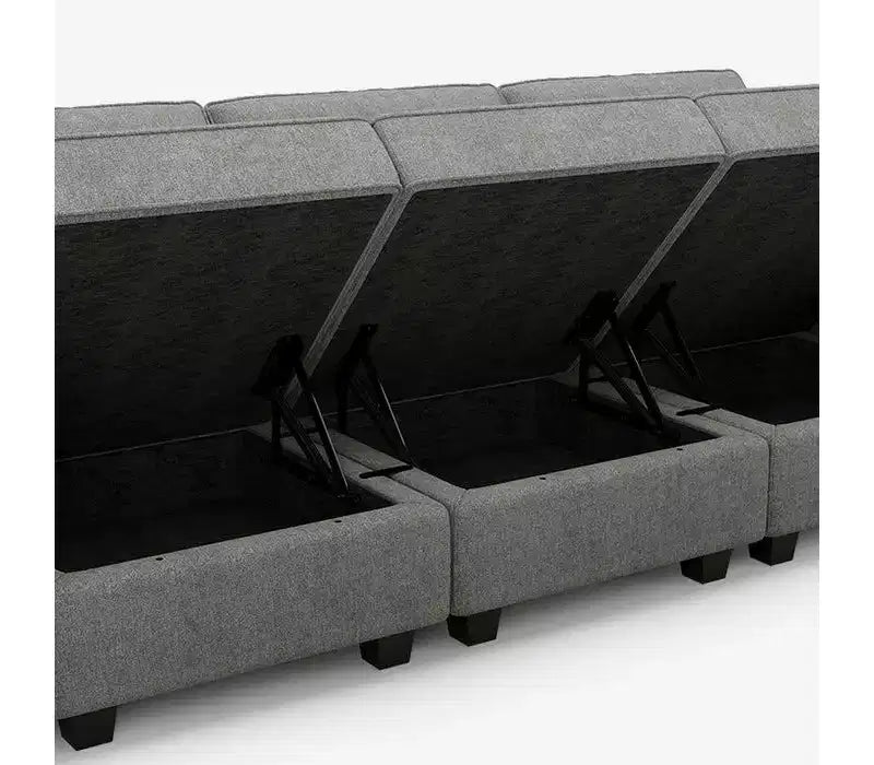 Belffin Modular Terry Sofa with Storage Seat (6 Seats + 8 Sides)