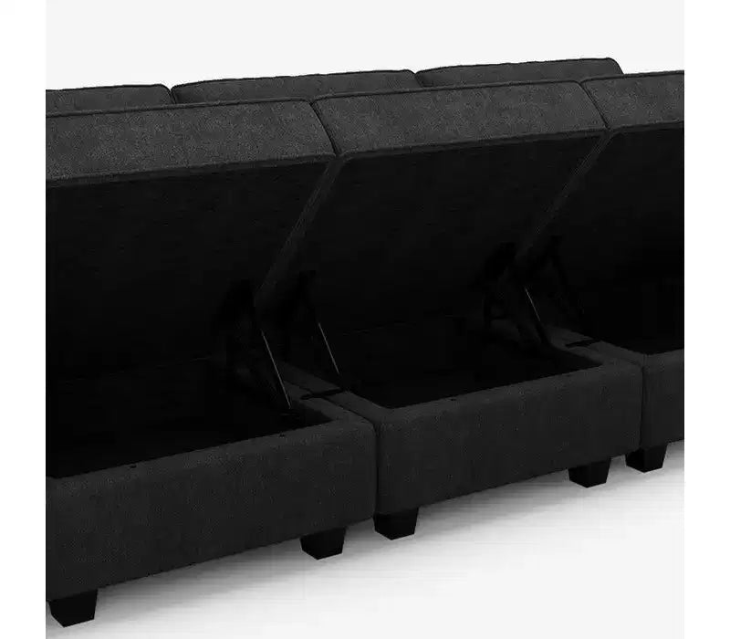 Belffin Modular Terry Sofa with Storage Seat (6 Seats + 8 Sides)