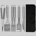 R.W.FLAME 6-Piece Grill Tool Set,Stainless Steel BBQ Accessories & Grill Tools with Storage Bag, Spatula, Tongs,BBQ Knife & Cleaning Brush for Camping