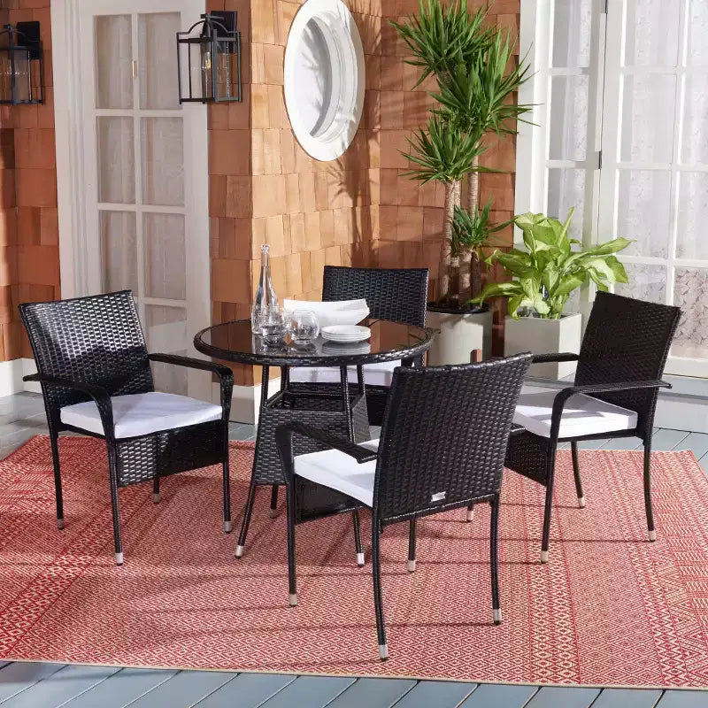 Laina 5 Piece Dining Set - Indoor/Outdoor - PAT7703 - Safavieh