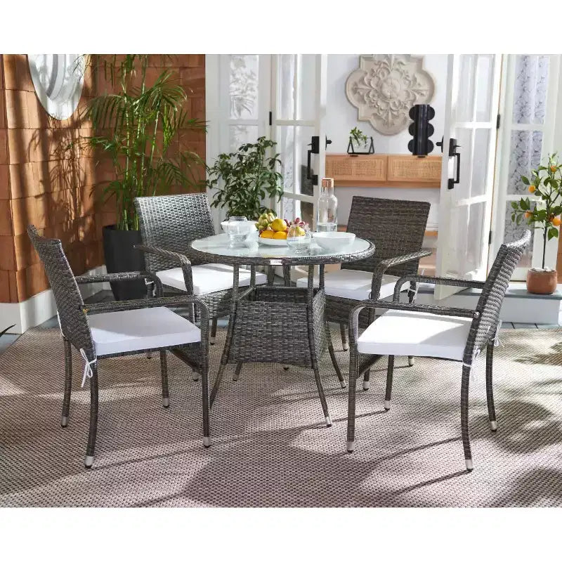 Laina 5 Piece Dining Set - Indoor/Outdoor - PAT7703 - Safavieh