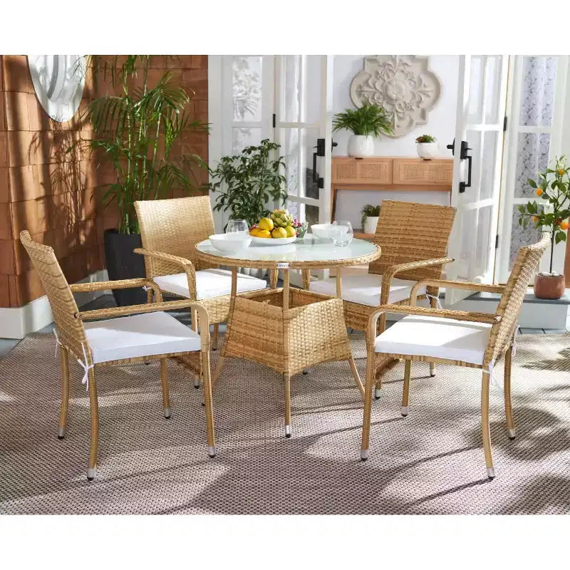 Laina 5 Piece Dining Set - Indoor/Outdoor - PAT7703 - Safavieh