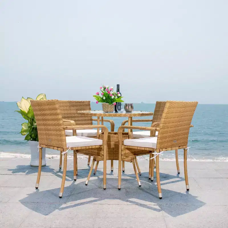 Laina 5 Piece Dining Set - Indoor/Outdoor - PAT7703 - Safavieh