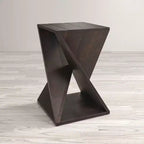 Jofran, Global Archive Solid Mango Hardwood Modern Angled Jasper Table - Brown