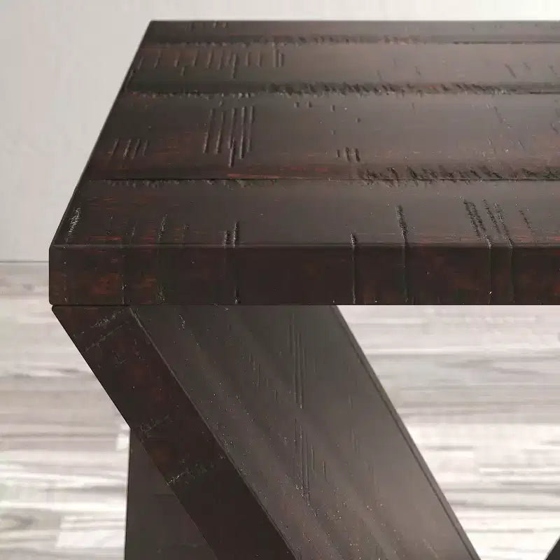 Jofran, Global Archive Solid Mango Hardwood Modern Angled Jasper Table - Brown