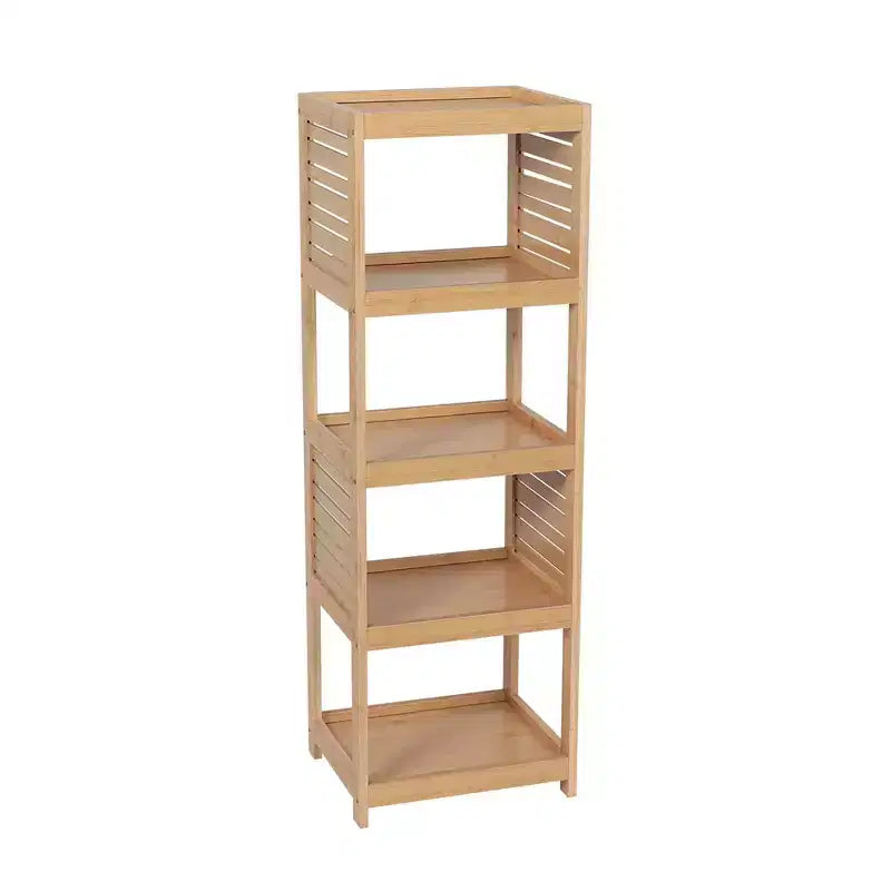 Evideco French Home Goods Open-Shelf Storage Unit with Vented Design, Natural - Trinidad Collection