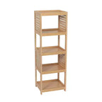 Evideco French Home Goods Open-Shelf Storage Unit with Vented Design, Natural - Trinidad Collection