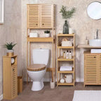 Evideco French Home Goods Open-Shelf Storage Unit with Vented Design, Natural - Trinidad Collection