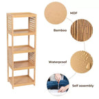 Evideco French Home Goods Open-Shelf Storage Unit with Vented Design, Natural - Trinidad Collection