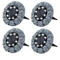 Bell + Howell 8 LED Round Solar Powered Disk Lights with Auto On/Off