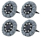 Bell + Howell 8 LED Round Solar Powered Disk Lights with Auto On/Off