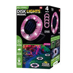 Bell + Howell 6 LED Round Mosaic Solar Powered Disk Lights with Auto On/Off