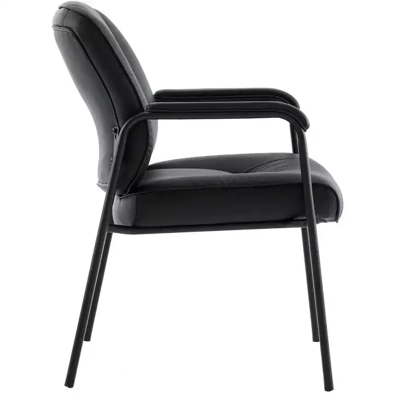 Top Grain, Genuine Leather Waiting Room Chair  Four Legged