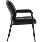 Top Grain, Genuine Leather Waiting Room Chair  Four Legged