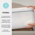 Martha Stewart SleepComplete 12 Medium Dual-Action Cooling Gel and Green Tea Memory Foam Mattress with Soft Breathable Recycled Jacquard Quilted Top