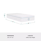 Martha Stewart SleepComplete 12 Medium Dual-Action Cooling Gel and Green Tea Memory Foam Mattress with Soft Breathable Recycled Jacquard Quilted Top