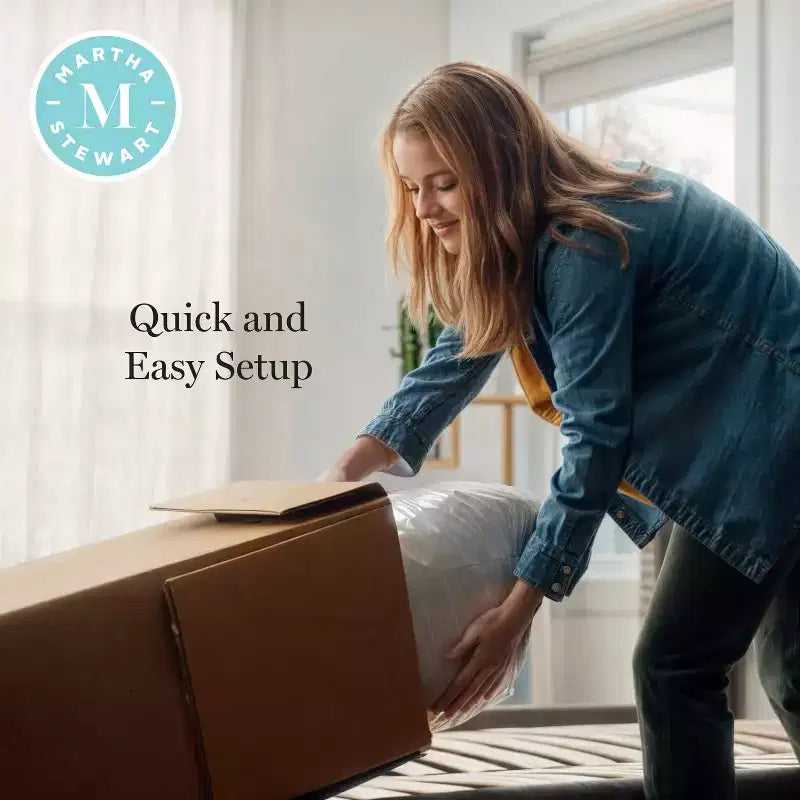 Martha Stewart SleepComplete 12 Medium Dual-Action Cooling Gel and Green Tea Memory Foam Mattress with Soft Breathable Recycled Jacquard Quilted Top