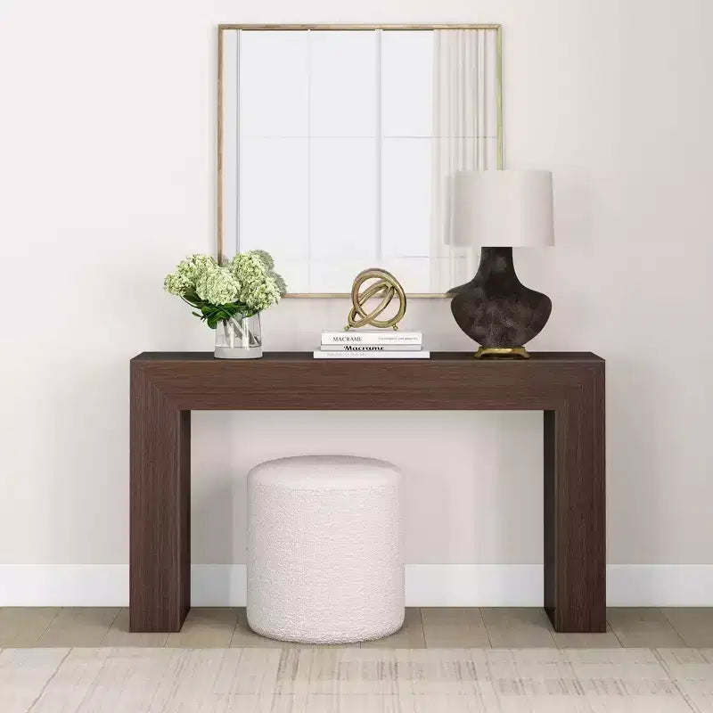 Plank+Beam Grand Console table, 56 Solid Wood Modern Sofa Table, Entryway Table for Hallway, Behind the Couch, Living Room, Foye