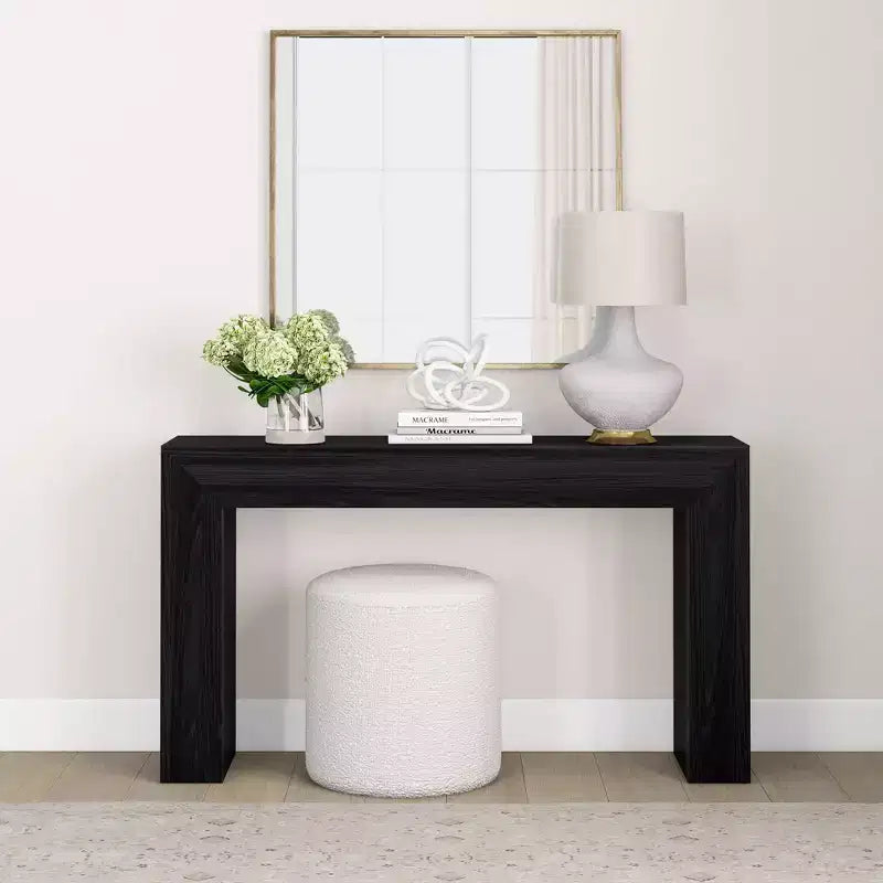 Plank+Beam Grand Console table, 56 Solid Wood Modern Sofa Table, Entryway Table for Hallway, Behind the Couch, Living Room, Foye