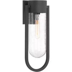 Possini Euro Design Villa Lane 18 1/2 High Modern Outdoor Wall Light Fixture Mount Porch House Exterior Set of 2 Weatherproof Black Clear Glass Shade