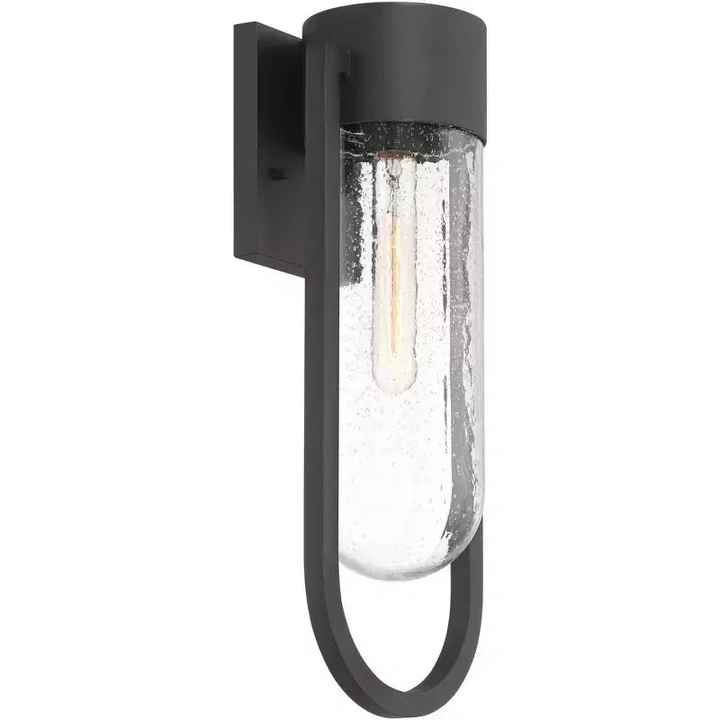 Possini Euro Design Villa Lane 18 1/2 High Modern Outdoor Wall Light Fixture Mount Porch House Exterior Set of 2 Weatherproof Black Clear Glass Shade