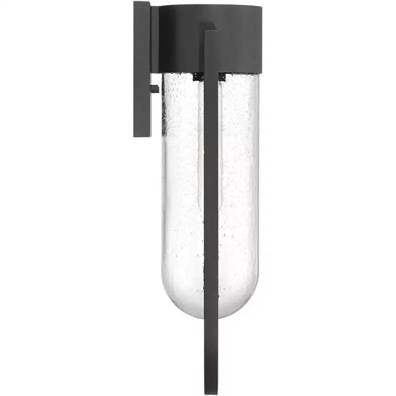 Possini Euro Design Villa Lane 18 1/2 High Modern Outdoor Wall Light Fixture Mount Porch House Exterior Set of 2 Weatherproof Black Clear Glass Shade