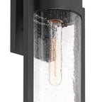 Possini Euro Design Villa Lane 18 1/2 High Modern Outdoor Wall Light Fixture Mount Porch House Exterior Set of 2 Weatherproof Black Clear Glass Shade