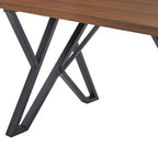 5 Piece Dining Table Set Dining Set with 4 Dining Chairs and Round/Square Table, Black+Natural/Walnut-ModernLuxe