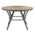 5 Piece Dining Table Set Dining Set with 4 Dining Chairs and Round/Square Table, Black+Natural/Walnut-ModernLuxe