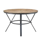 5 Piece Dining Table Set Dining Set with 4 Dining Chairs and Round/Square Table, Black+Natural/Walnut-ModernLuxe