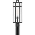 John Timberland San Lucas 21 3/4 High Modern Outdoor Post Light Fixture Pole Porch House Exterior Weatherproof Sand Black Metal Clear Glass Shade