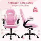 FIRNEWST Next - Level Gaming Comfort: PU Leather Ergonomic Chair with Adjustable Flip - up Armrests