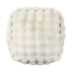 Saro Lifestyle Plush Bubble Faux Fur Pouf