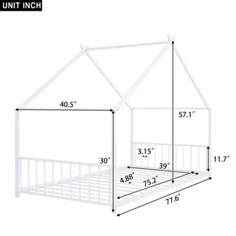 Metal Twin Bed Frame with an Exceptional House Design