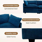 Modern 113.4''D*79.13''W Oversized Corduroy Modular 5-Seat Sectional Sofa Set with Ottoman U Shaped Sofa Couch with Corner Sofa,HYLEORY