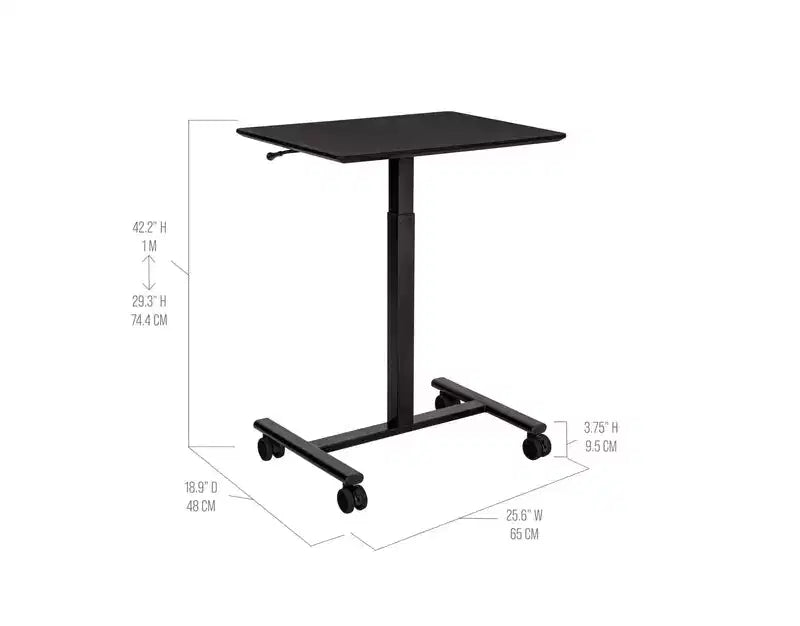 Seville Classics airLIFT Pneumatic Mobile Desk Cart