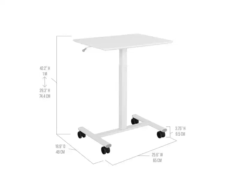 Seville Classics airLIFT Pneumatic Mobile Desk Cart