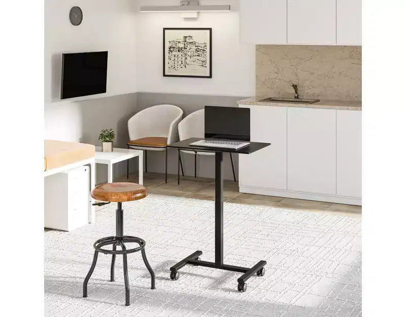 Seville Classics airLIFT Pneumatic Mobile Desk Cart