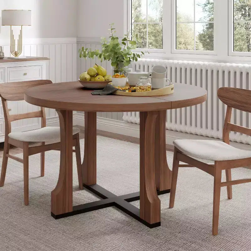 Christopher Knight Home Dakota 48 Rustic Criss Cross Frame Round Dining Table