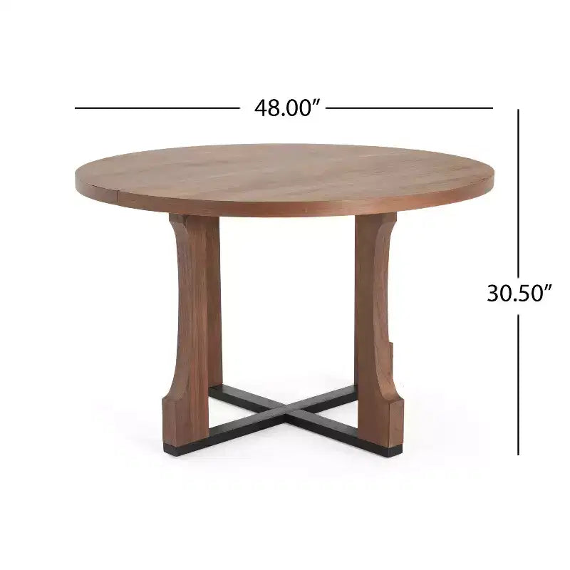 Christopher Knight Home Dakota 48 Rustic Criss Cross Frame Round Dining Table