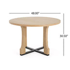 Christopher Knight Home Dakota 48 Rustic Criss Cross Frame Round Dining Table