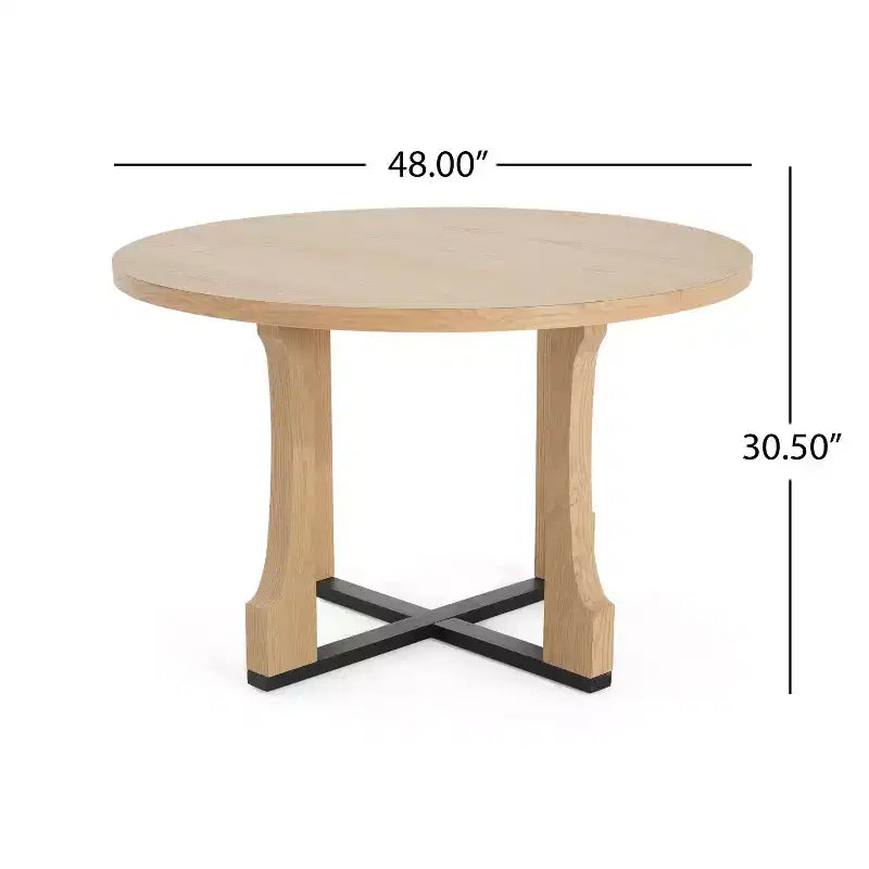 Christopher Knight Home Dakota 48 Rustic Criss Cross Frame Round Dining Table