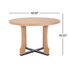 Christopher Knight Home Dakota 48 Rustic Criss Cross Frame Round Dining Table