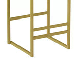 MAYEERTY Upholstered Velvet Bar Stools Set of 2 Modern Counter Height Indoor Dining Chairs Gold Creamy White