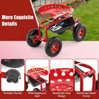 Costway Garden Cart Patio Wagon Rolling Work Seat with Tool Tray Basket Planting Blue/Red/Green